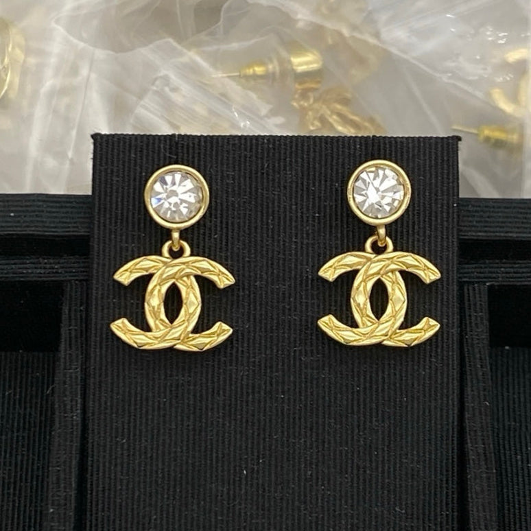 Coco Gold Diamond Dangle Earrings
