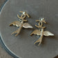Coco Pearl Cz swallow earring