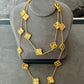 Guilliche 20 motif clover necklace 925 silver 18k gold plated 84 cm long clover size 15mm - ParadiseKissCo