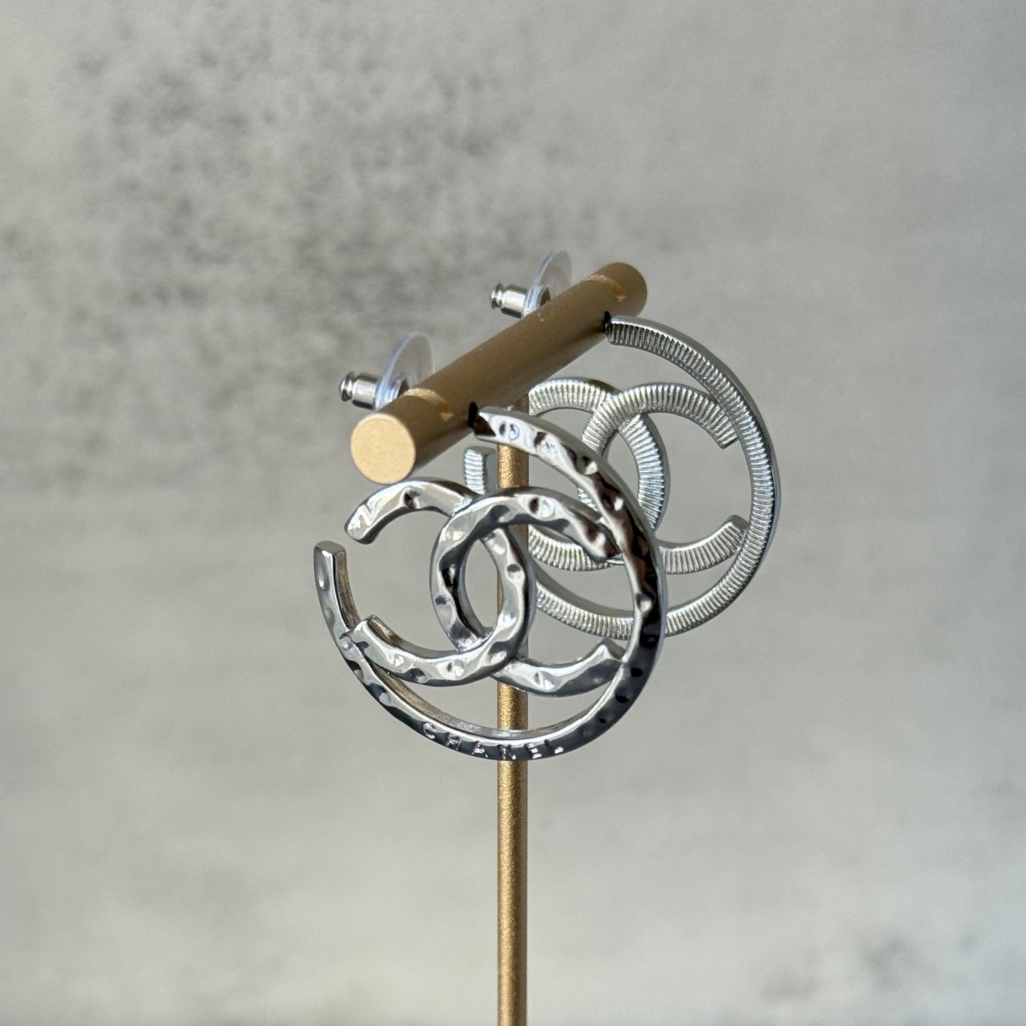 coco silver hoop earring