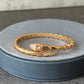 Snake Cz Bangle 925 18k Rose Gold Plated bangle bracelet 17cm