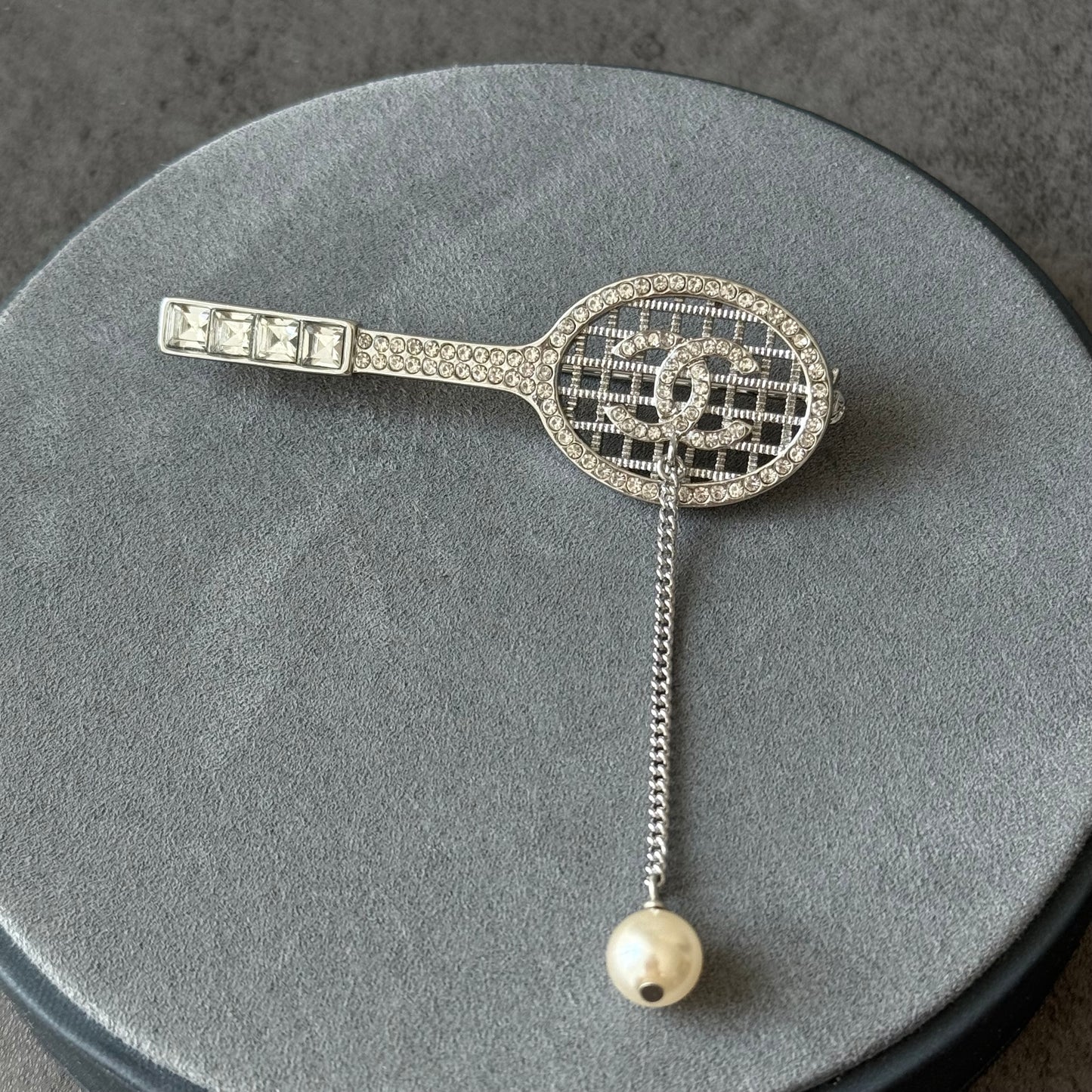 coco cz diamond tennis brooch