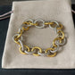 OVAL LINK CHAIN BRACELET
Sterling Silver with 18K Yellow Gold, 12mm