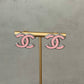 Coco Pink Enamel stud earrings