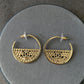 Coco Gold Tone Crystal CC Open Hoop Earrings