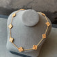 10 motif Guilliche clover necklace 925 silver 18k rosegold plated 42 cm long clover size 15mm - ParadiseKissCo