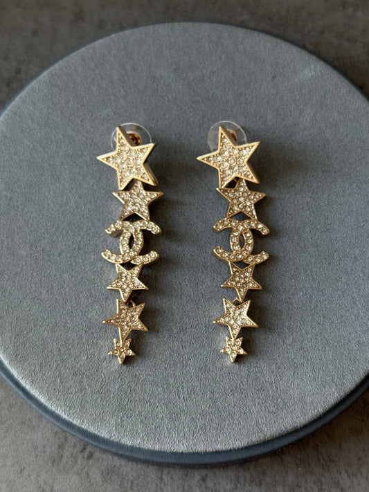 Coco Gold Stars Dangle Earrings