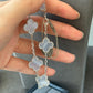 Chalcedony Clover Bracelet With White Gold Plated 7.5 inches CNC version