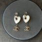 Coco heart pearl Hoops earrings