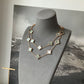 20 motifs Grey Mother of pearl clover necklace 925 silver rose gold plated 84cm long - ParadiseKissCo