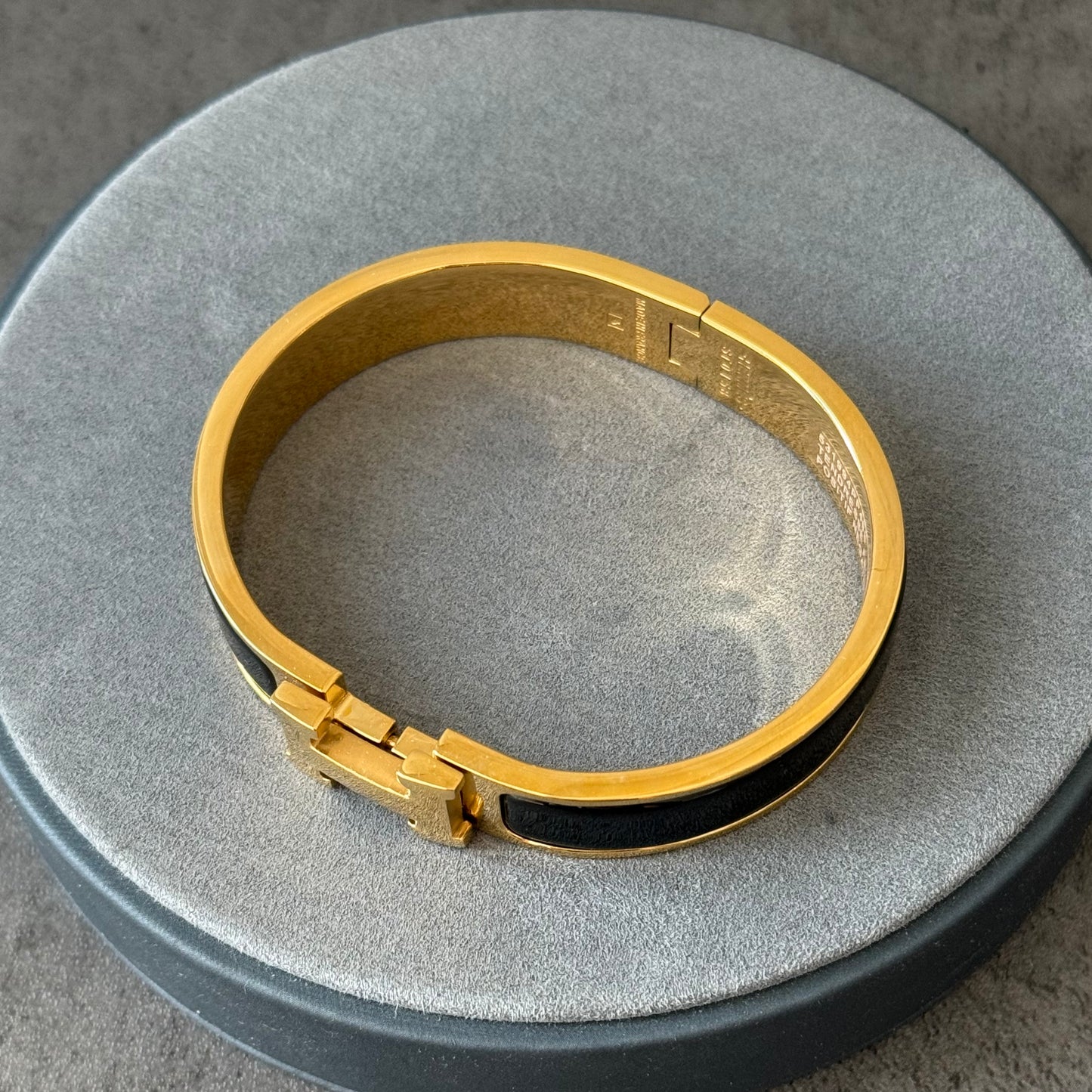 H Black Bracelet 7.5 inches 19cm