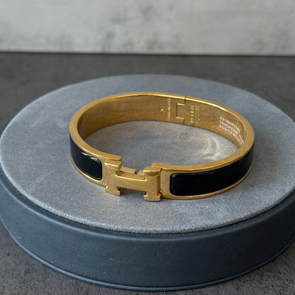 H Black Bracelet 7.5 inches 19cm