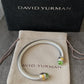 7mm Classic Cable Bracelet 14k Gold Cable Cuff with Peridot 19cm