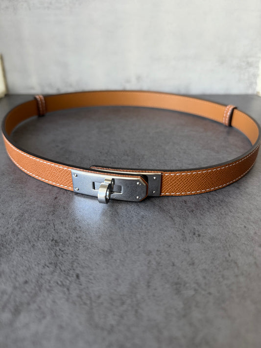 H kelly belt black belt with silver hardware