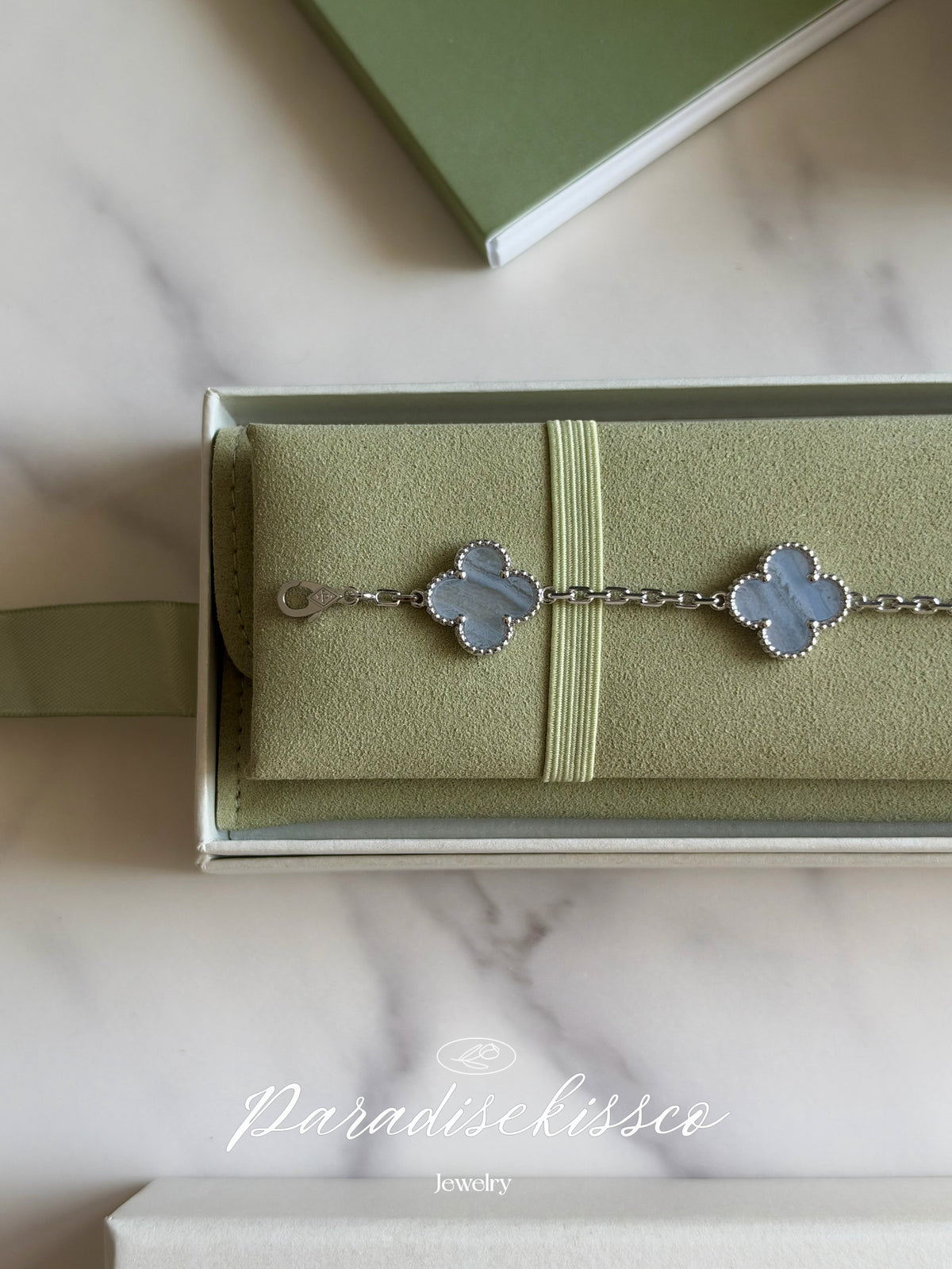 Vintage Alhambra Chalcedony Clover Bracelet
