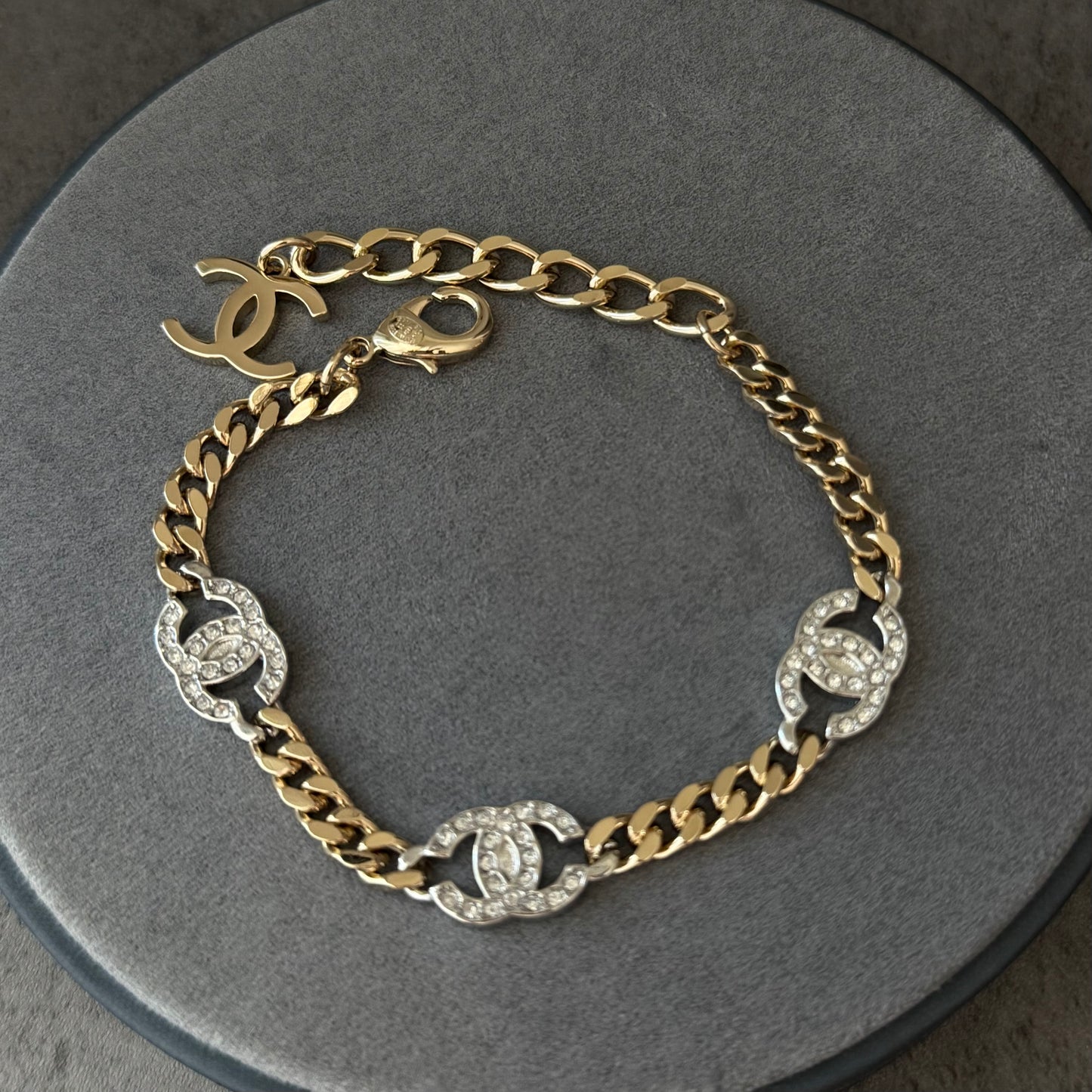 Coco cc gold chain Cz bracelet