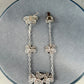 Cz frivole clover bracelet 925 silver 18k white gold plated 17cm long