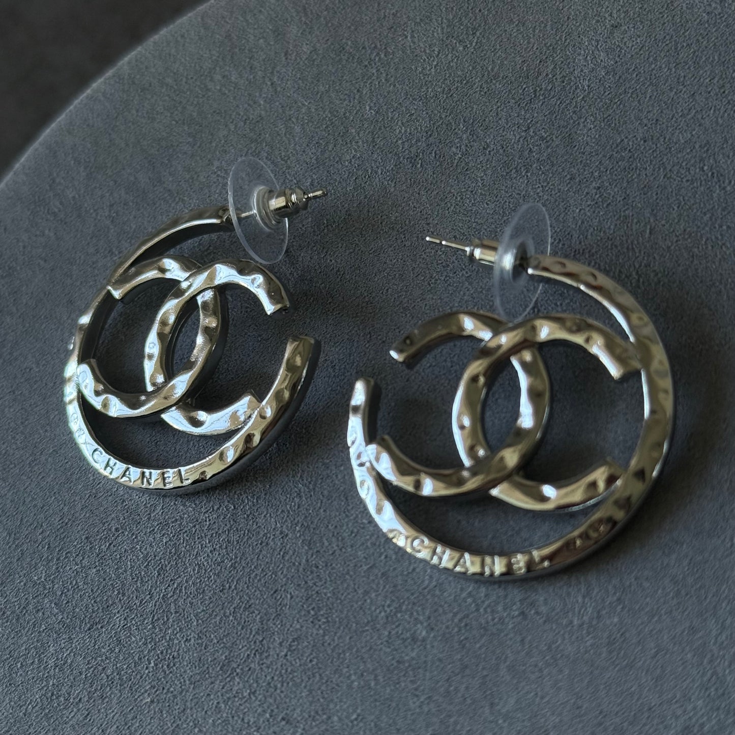 coco silver hoop earring