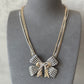 coco bow diamond pearl necklace