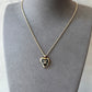 Coco black heart light gold Necklace