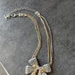 coco bow diamond pearl necklace