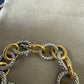 OVAL LINK CHAIN BRACELET
Sterling Silver with 18K Yellow Gold, 12mm