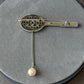 coco cz diamond tennis brooch
