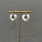 Coco heart pearl Hoops earrings