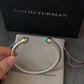 5mm Cable Blue Topaz and 14K Yellow Gold Bracelet 19cm