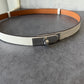 H kelly belt black belt with silver hardware