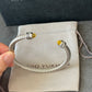 5mm Citrine, & Diamond Classic Cable Bracelet 19cm