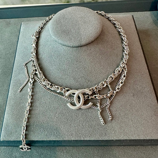 coco silver choker necklace - ParadiseKissCo