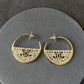 Coco Gold Tone Crystal CC Open Hoop Earrings