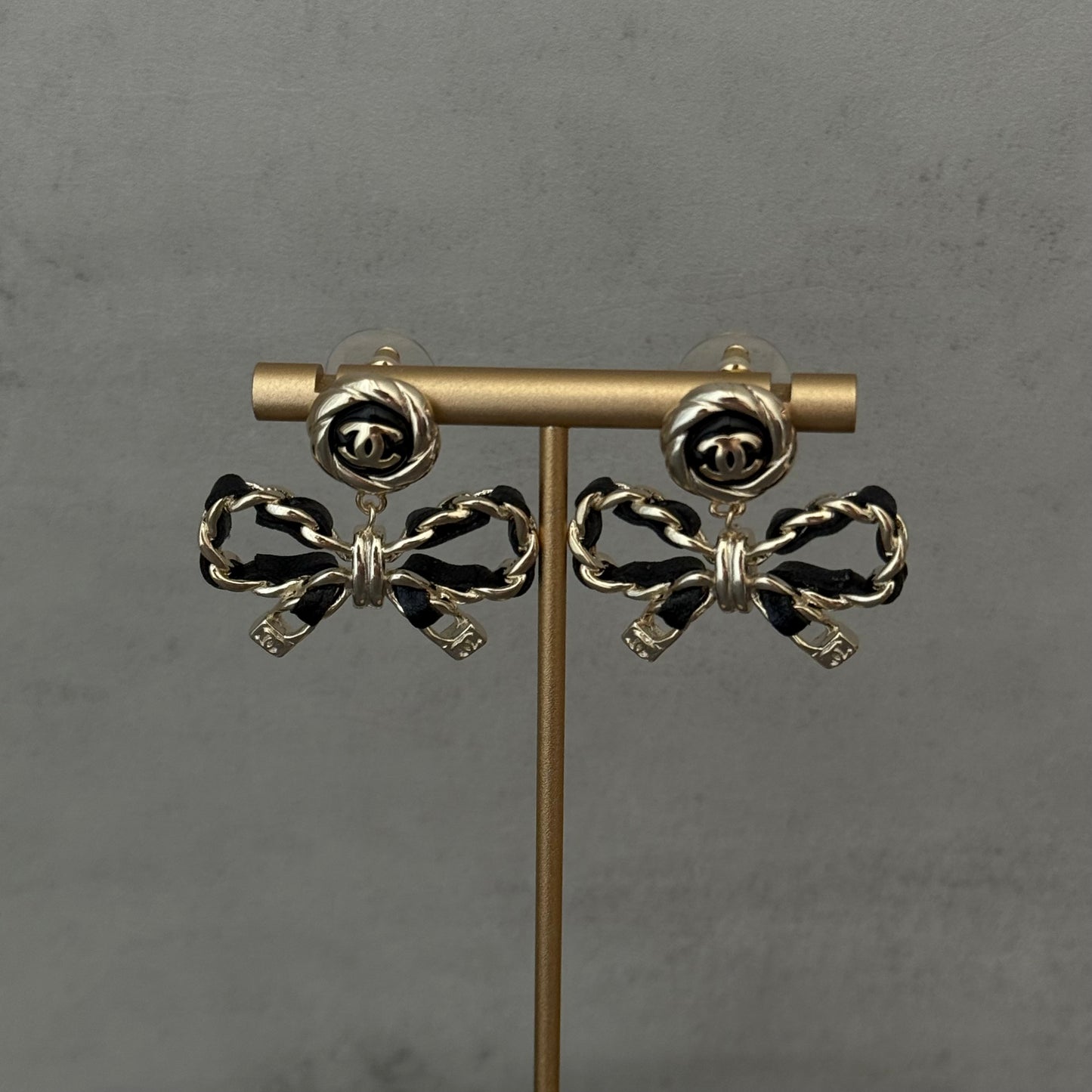 Coco Leather Bow Earrings