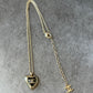 Coco black heart light gold Necklace