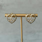 coco heart diamond light gold earring