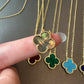 15mm Clover Necklace, 18k Gold Plated, 925 Sterling Silver 42cm long - ParadiseKissCo