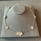 9 motif cz clover necklace 925 silver 18k white gold plated 42 cm long - ParadiseKissCo