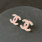 Coco Pink Enamel stud earrings
