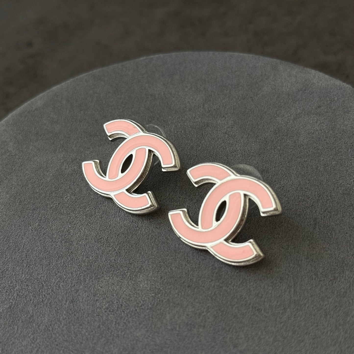 Coco Pink Enamel stud earrings