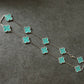 10 Amazonite 18k white Gold Plated Four Leaf Clover Flower Style S Necklace 42cm