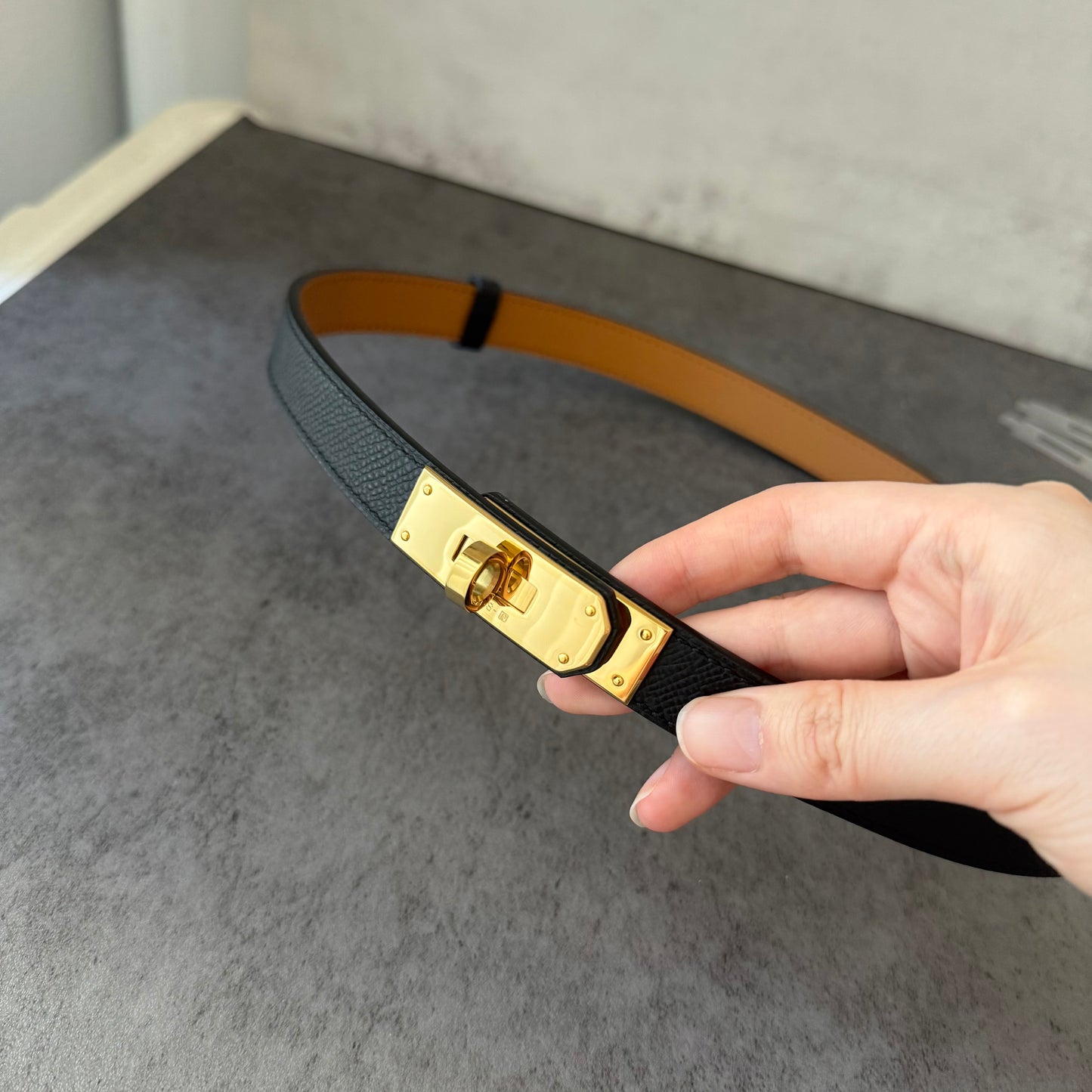 H kelly belt black belt with silver hardware