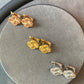 Guillioche 15mm clover earrings 925 silver 18k gold plated