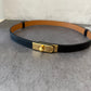 H kelly belt black belt with silver hardware