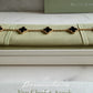 Alhambra Onyx Clover Bracelet 925 Silver, 18k Gold Plated