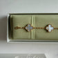 Alhambra White Mother Of Pearl Clover Bracelet 925 Silver, 18k Gold Plated