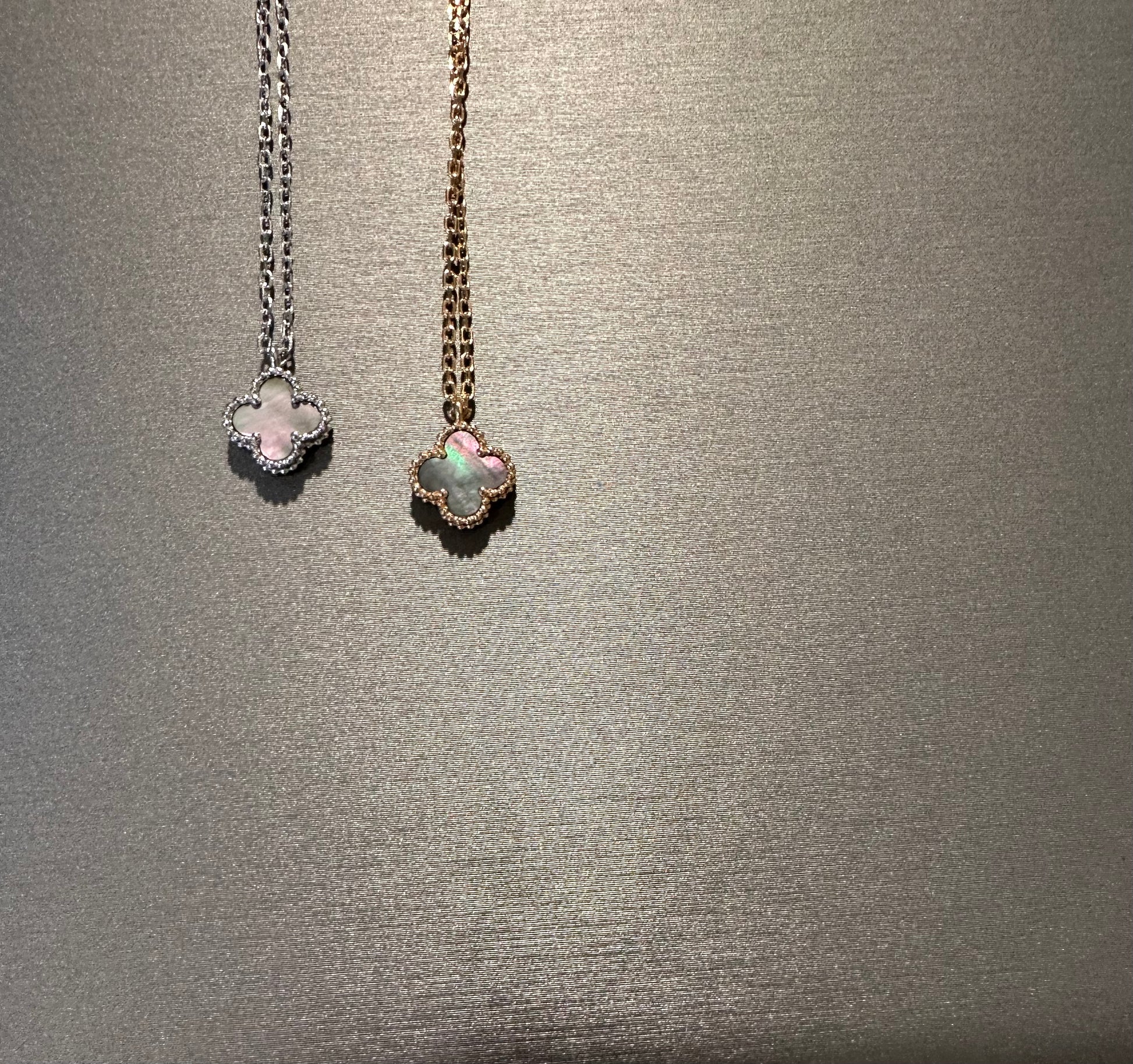 10mm clover single motif clover necklace 925 silver 18k gold plated - ParadiseKissCo