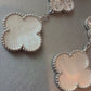 3 motifs Mother of pearl Cz clover earrings clover dangle earrings 925 silver 18k white gold plated