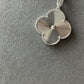 25mm Guilliche clover necklace 925 silver 18k white gold plated 88cm long