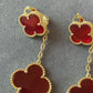 2 motifs carnelian clover earrings clover dangle earrings 925 silver 18k gold plated